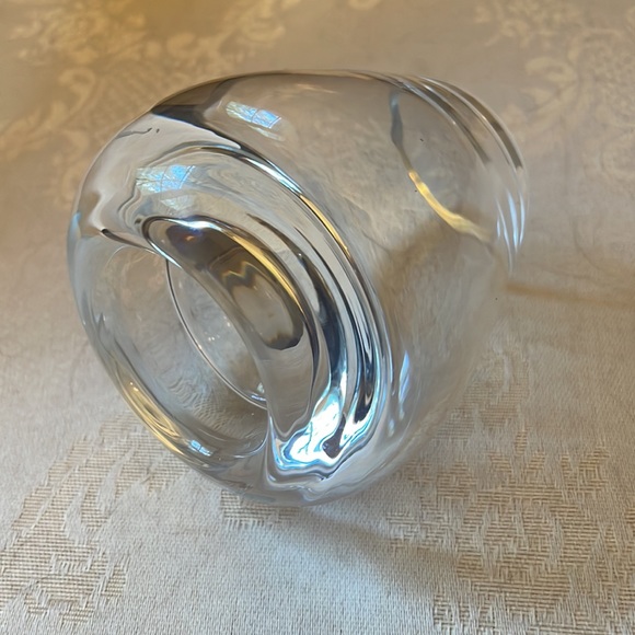 Hand blown Polish crystal two-way vase, votive, beautiful form, no chips, cracks - Picture 7 of 12